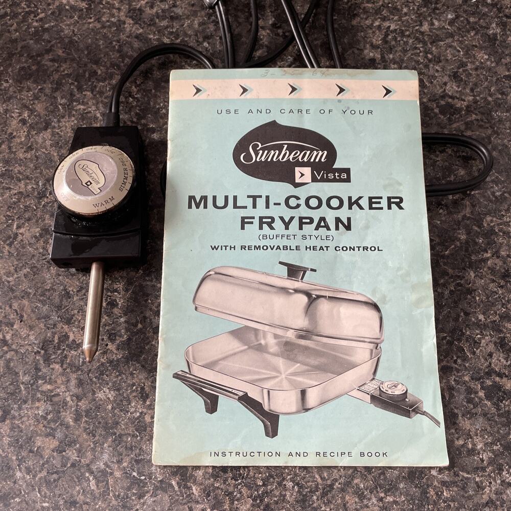 Sunbeam Multi-Cooker Frypan Care & Use Guide Manual Recipes Power Cord‎ Tested